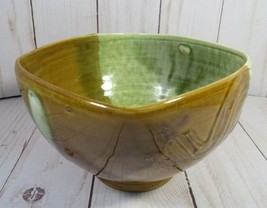 Studio Art Pottery Bowl Brown Green Blue Glaze 5 1/2&quot; Wide x 4&quot; Tall 2014. - £12.40 GBP