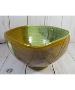 Studio Art Pottery Bowl Brown Green Blue Glaze 5 1/2&quot; Wide x 4&quot; Tall 2014. - £12.45 GBP