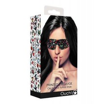 Shots Ouch Old School Tattoo Style Printed Eye Mask Black - £9.76 GBP