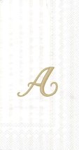 Ideal Home Range 3-Ply Paper Ivory Monogram, 16 Count Guest Towel Napkins Letter - £11.79 GBP