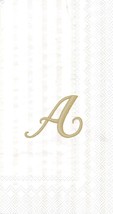 Ideal Home Range 3-Ply Paper Ivory Monogram, 16 Count Guest Towel Napkins Letter - £11.73 GBP