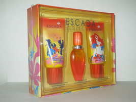 Escada Sunset Heat Perfume 1.6 Oz Eau De Toilette Spray 3 Pcs Gift Set - £240.51 GBP