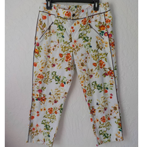 Disney Women size 8 Alice Floral Crop Pants Colleen Atwood Designer Coll... - £12.52 GBP