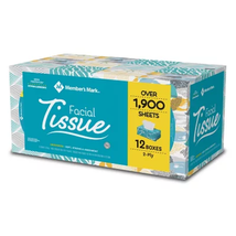 Member’S Mark Facial Tissues, 12 Flat Boxes, 160 2-Ply Tissues per Box (... - $35.98
