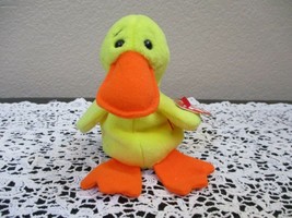 Ty Beanie Baby Quackers the Duck 4th Generation Hang Tag PVC Filled - £11.86 GBP