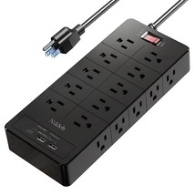 Power Strip 23 In 1, 20 Outlets Surge Protector Wall Mount With 2 Usb Po... - £34.61 GBP
