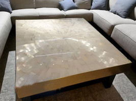 Selenite Gemstone Dining Table Crystal Agate Dine Table Handmade Furniture Decor - £445.14 GBP+