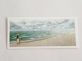 Woman and Child on Shore Edge at Beach Sticker Decal Beautiful Embellishment - £1.76 GBP