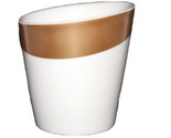 Starbucks ceramic cup 2012 white &amp; gold mug asymmetrical Bone china - $13.85