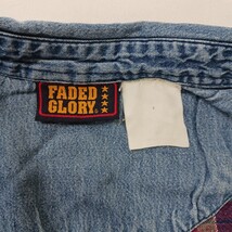 Faded Glory Men's Flannel Large Blue/Red Plaid Pockets Long Sleeve Chest 44" image 3