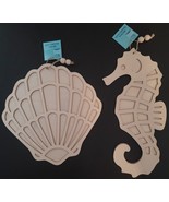 Seaside Beach Shore Scallop &amp; Seahorse Hanging Icons 1/Pk SB24g Select Icon - £3.15 GBP