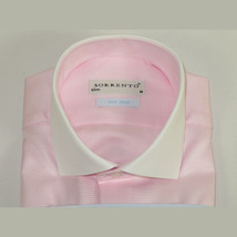 Mens 100% Italian Cotton Shirt High Quality Non Iron SORRENTO Turkey 4441 Pink image 2