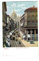 Milan Italy Corso Vittorio Emanuele Postcard Milano - $11.88