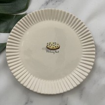 Rae Dunn Scallop Fluted Trim Cake Dessert Plate Blueberry Tart Crimped Rare - $22.76