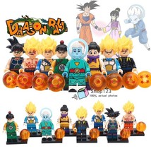8pcs/set Anime Dragon Ball Super Minifigures Daishinkan Goku Vegeta Tien Shinhan - $23.40 CAD