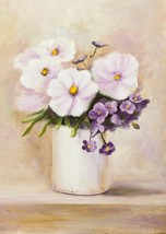 Pintura al óleo de flores. Flores al óleo. Cuadro de flores. - $1,684.63 MXN