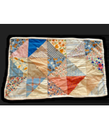 Vintage Table Center Square Quilting Quilt Block Squares Antique Feedsac... - $38.08 CAD