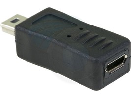 Micro USB Female to Mini USB Male Adapter Converter For Data Charging - £5.52 GBP