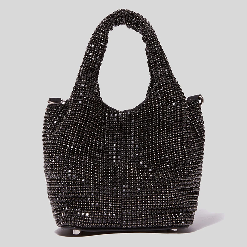 Women&#39;s Bag 2023 Rhinestones Trendyol Pouch Glitter Portable Tote Bucket Bags  H - £94.32 GBP