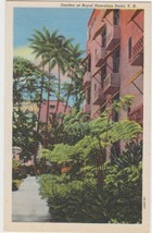 Garden Royal Hawaiian Hotel Postcard Unused Curteich - £2.36 GBP