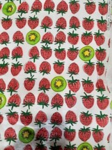 Marcus Brothers Flannel Fabric, Strawberry &amp; Kiwi, 1.5 Yard x 42&quot;- Prewashed - £8.35 GBP