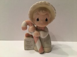 Precious Moments Baby's First Christmas 1986 Figurine - $18.69