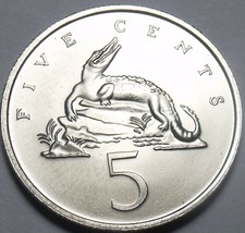 Jamaica 5 Cents, 1969 Gem Unc~American Crocodile~1st Year Ever~Fr/S - £3.59 GBP