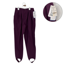 Stretch Vintage Purple Stirrup Pants Size 12 NWT High Waist 80s/90s Style - $24.75