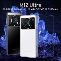 Global Version M12 Ultra 7.3Inch 16GB+1TB 48MP+72M 7300mAh Android 12 Du... - £83.27 GBP