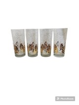 Dansk Glassware High Ball Glasses Golden Pine Xmas Set X 4 - $54.45
