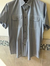 Michael Kors Black White Mini Check Cotton Fitted Shirt SZ XXL  - $78.21