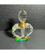 Stunning Vintage Rainbow Base Lead Crystal Perfume Bottle [Item 904] - £31.65 GBP
