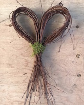 Wreath Heart birch, handmade Wreath, Country Home Decorations, Twigs Wre... - $75.00+