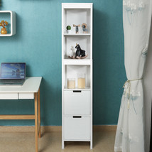 5-Tier Multifunctional Bathroom Floor Cabine Storage with 2 Drawers - Co... - $139.49