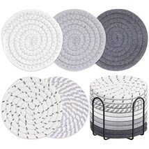 10 Pieces Coasters For Drink Absorbent, 5 Colors Drink Coasters With Hol... - £14.97 GBP
