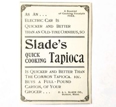 Slade&#39;s Quick Tapioca Pudding 1897 Advertisement Victorian Dessert ADBN1A5 - £10.28 GBP