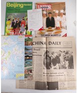 Chinese China Travel Tourist Magazine Lot: Beijing Review, Hong Kong Map - £6.92 GBP