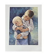 1987 The Boys Young Boy Biboveralls Art Print 346 of 500 Su Etem Signed ... - $74.99