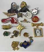 Enameled Pin LOT 18 Mixed Themes Movies Dog Ballerina Unicorn BSA OR Jou... - €19,40 EUR