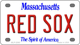 Red Sox Massachusetts Novelty Mini Metal License Plate Tag - £11.23 GBP