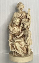 Vintage Roman  Religious Figurine 7” Holy Family Father Mother And Child Resen - £11.90 GBP