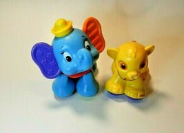 Fisher Price Disney Amazing Animals Baby Simba &amp; Dumbo Clicker Pals toys baby - £7.82 GBP