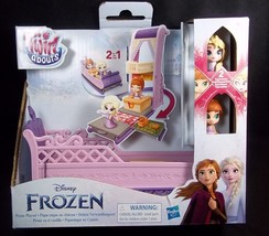 Frozen Twirlabouts Elsa &amp; Anna Sleigh Castle Picnic playset NEW - £17.54 GBP