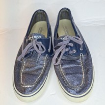 Sperry Top-Sider Womens SIZE 9.5 M Purple Sequin Glitter Boat Shoes 9770868 - £12.52 GBP