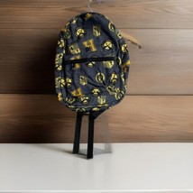 Harry Potter Hufflepuff Print Backpack Gray Yellow 17”X14” School Backpack NWT - $19.33