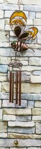 Colorful Monarch Butterfly Mariposa Stained Glass Copper Wind Chime Gard... - $28.49