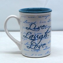 &quot;Live Laugh Love&quot; Spell Out White Ceramic Coffee Mug Cup Gibson - $25.00