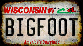 Bigfoot Wisconsin Novelty Mini Metal License Plate Tag - $14.95