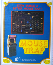 Mouse Trap Arcade Flyer Original  Video Game Promo Retro Artwork 1981 Different - £21.78 GBP