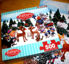 Jigsaw Puzzle 500 Pieces Rudolph The Red Nosed Reindeer Family Project C... - $12.86